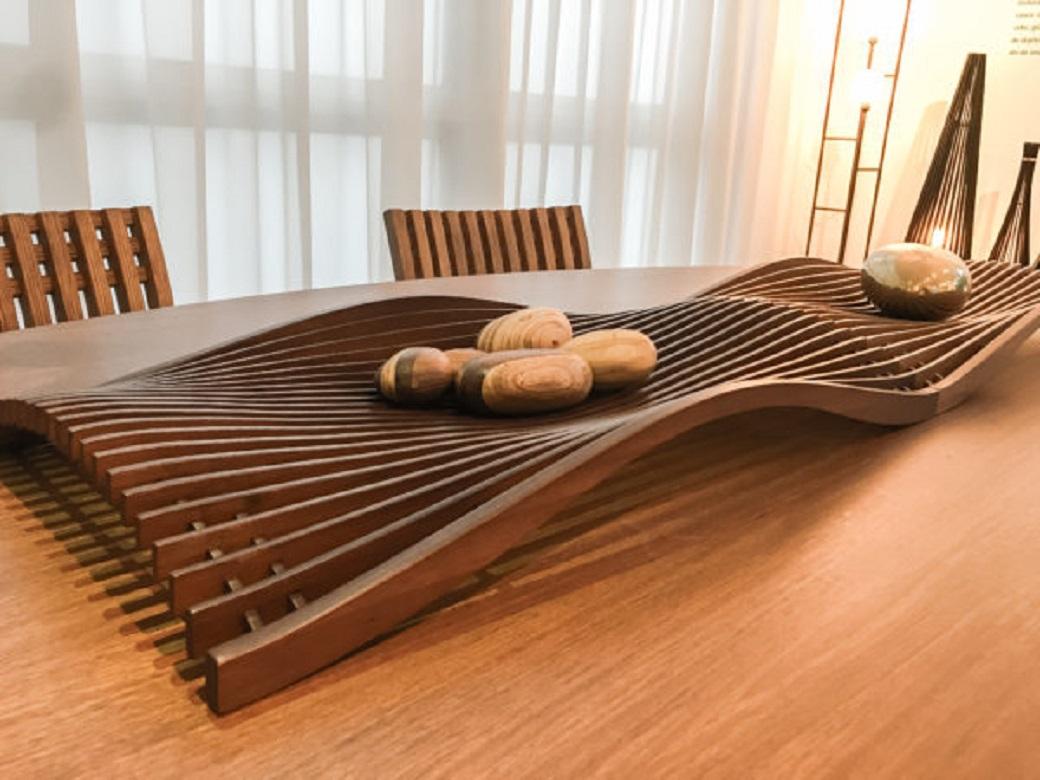 Moderne Coupe à fruits en bois - Marítima - Contemporain brésilien par Lattoog en vente