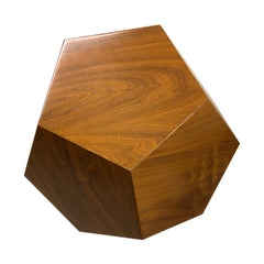Wood Geometric Side Table
