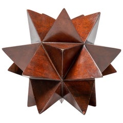 Wood Geometric "Star" Form Sculpture