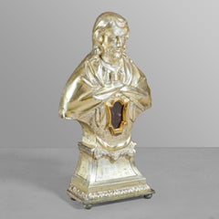 Wood, Gesso, and Silver Leaf Reliquary