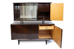 Wood, Glass and Bronze Cabinet and Vitrine by Englander & Bonta, Argentina, 1950