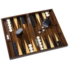 Wood Grain Lacquer Backgammon Set