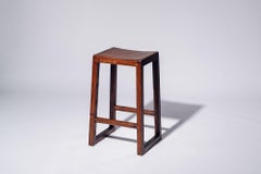 Tabouret à pied en H en bois par Pierre Jeanneret pour Chandigarh, Inde, Circa 1960