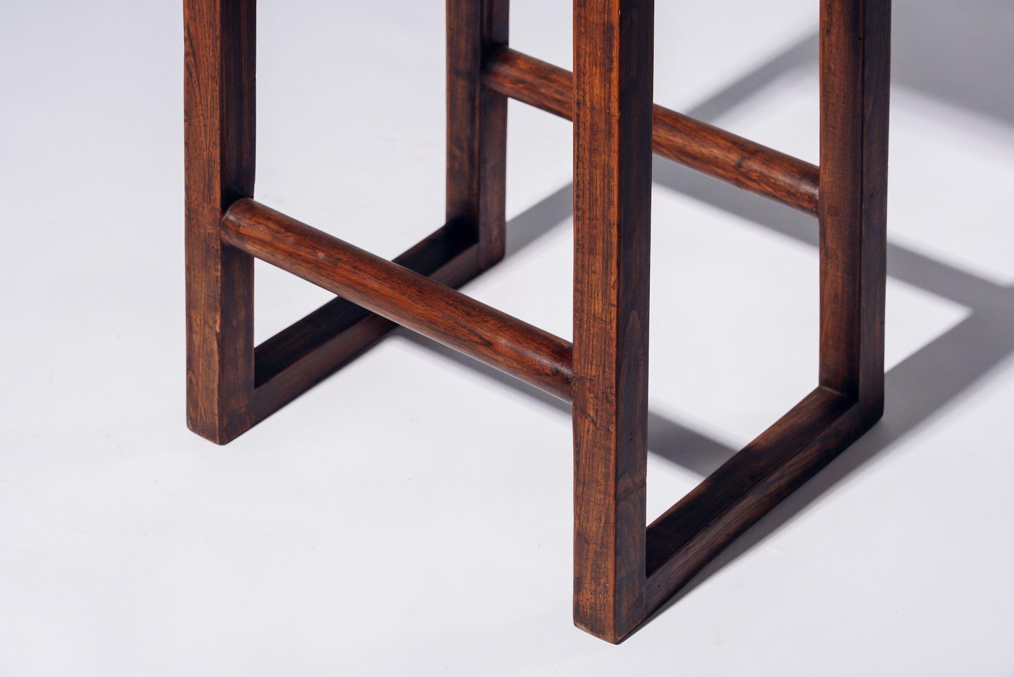 Teak Wood H-leg Stool by Pierre Jeanneret for Chandigarh, India, Circa 1960 For Sale
