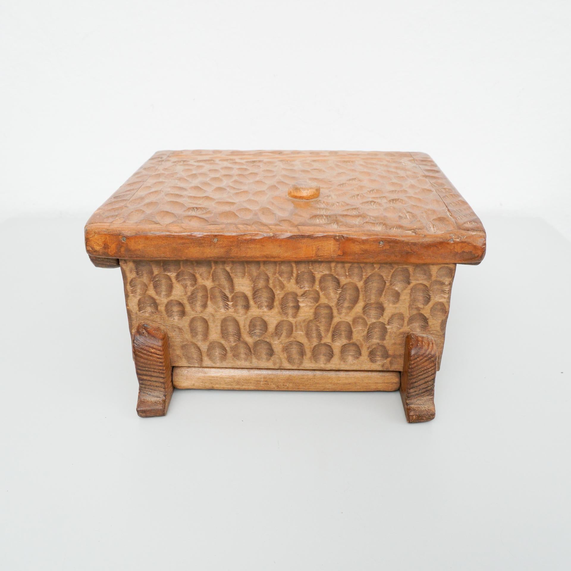 Wood Handcarved Box After Alexandre Noll For Sale 3