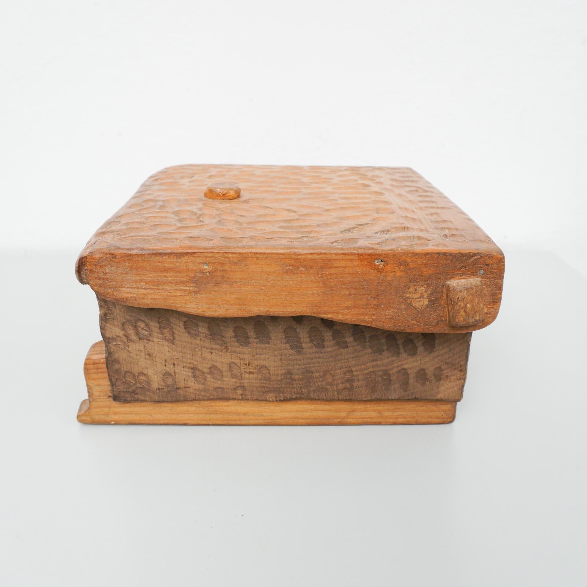 French Wood Handcarved Box After Alexandre Noll For Sale