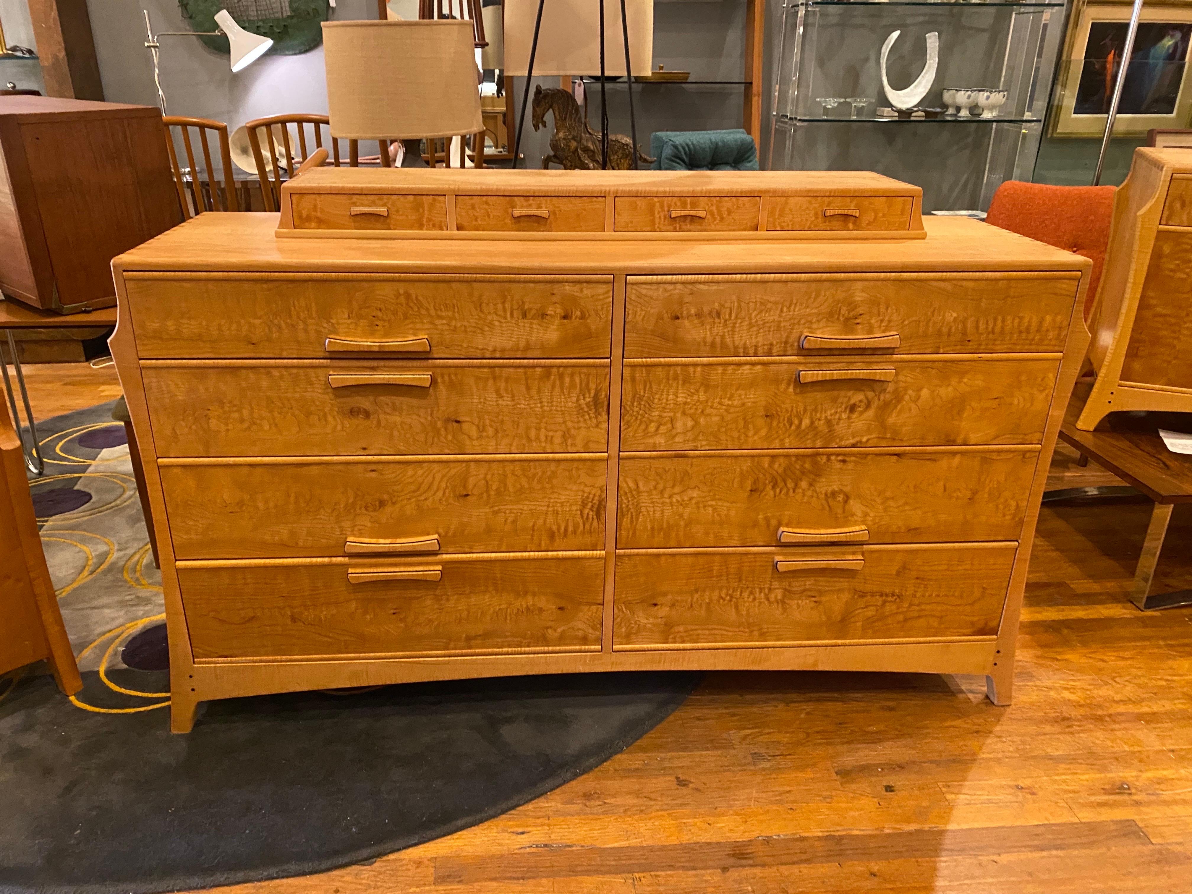Wood Handcrafted Dresser by Anthony Kahn For Sale 5