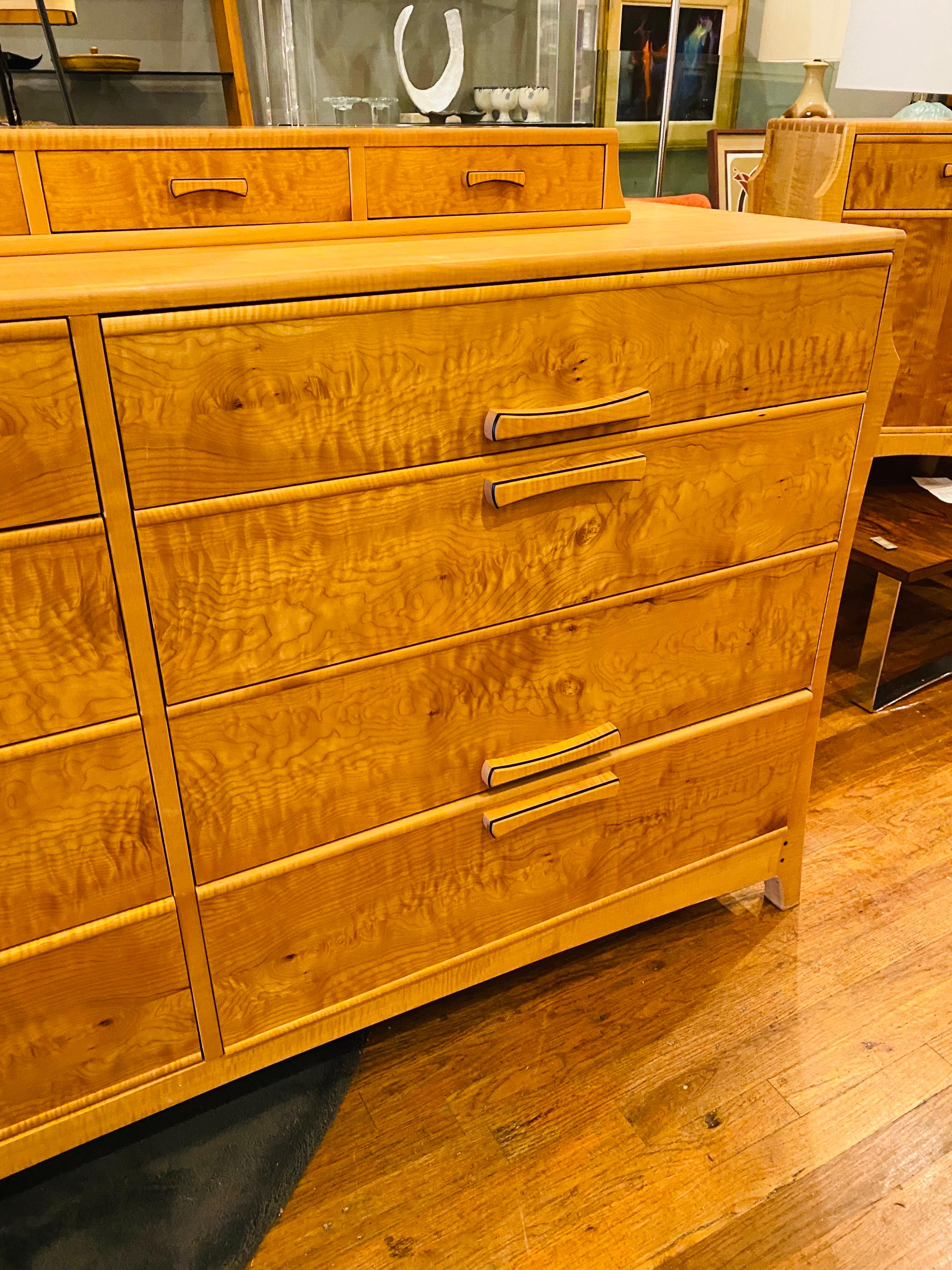 Post-Modern Wood Handcrafted Dresser by Anthony Kahn For Sale
