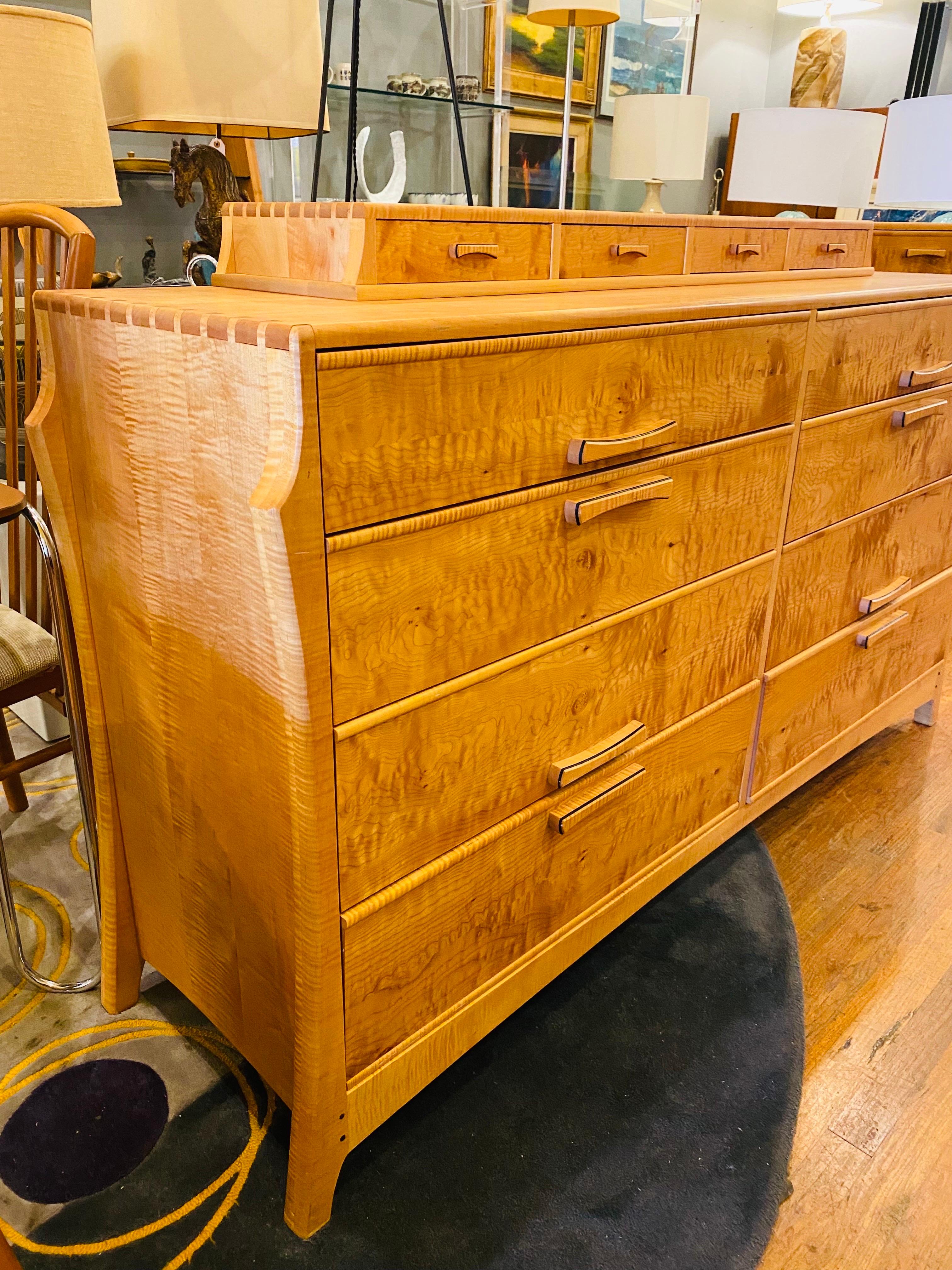 American Wood Handcrafted Dresser by Anthony Kahn For Sale