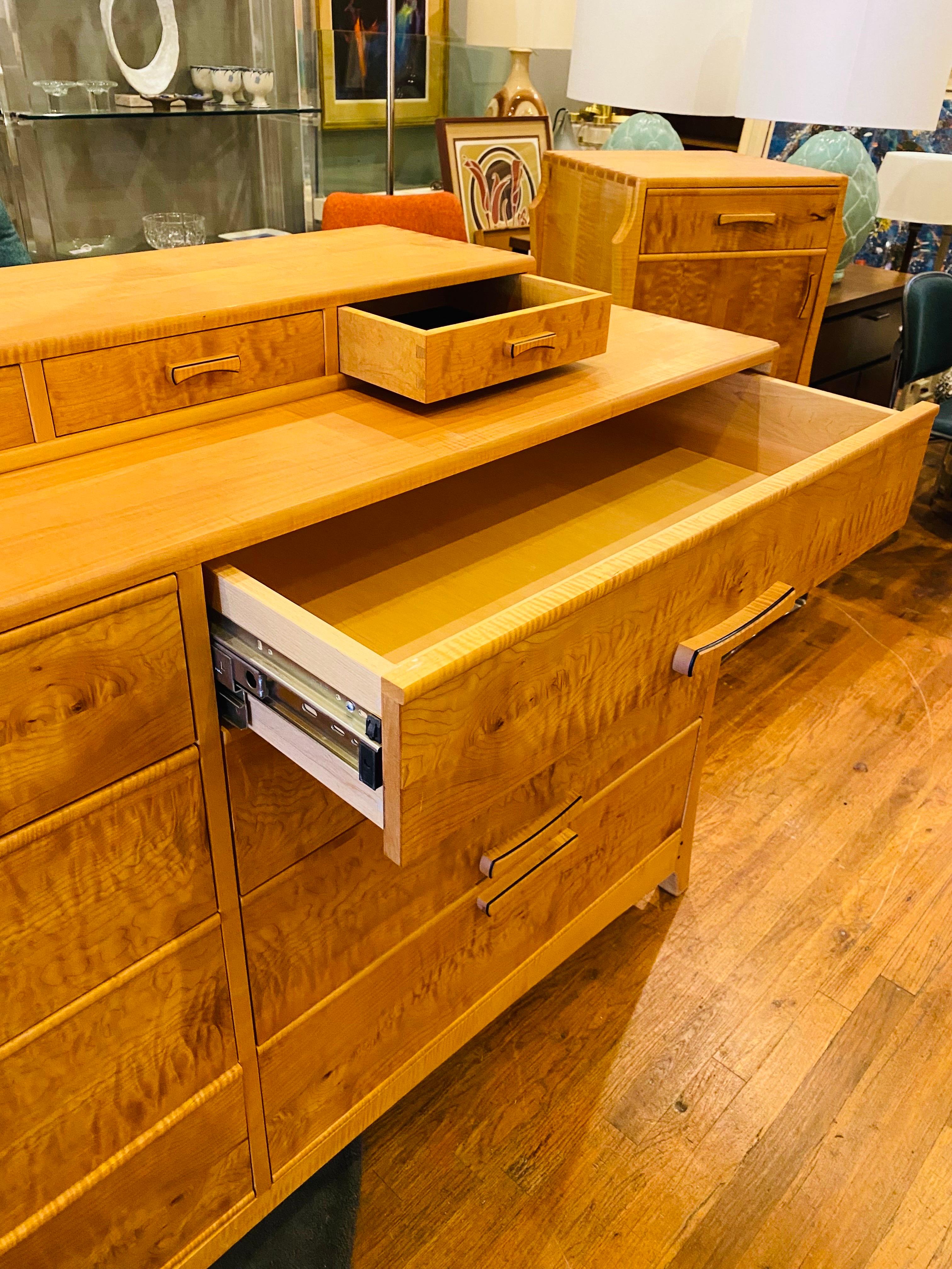 Hand-Crafted Wood Handcrafted Dresser by Anthony Kahn For Sale
