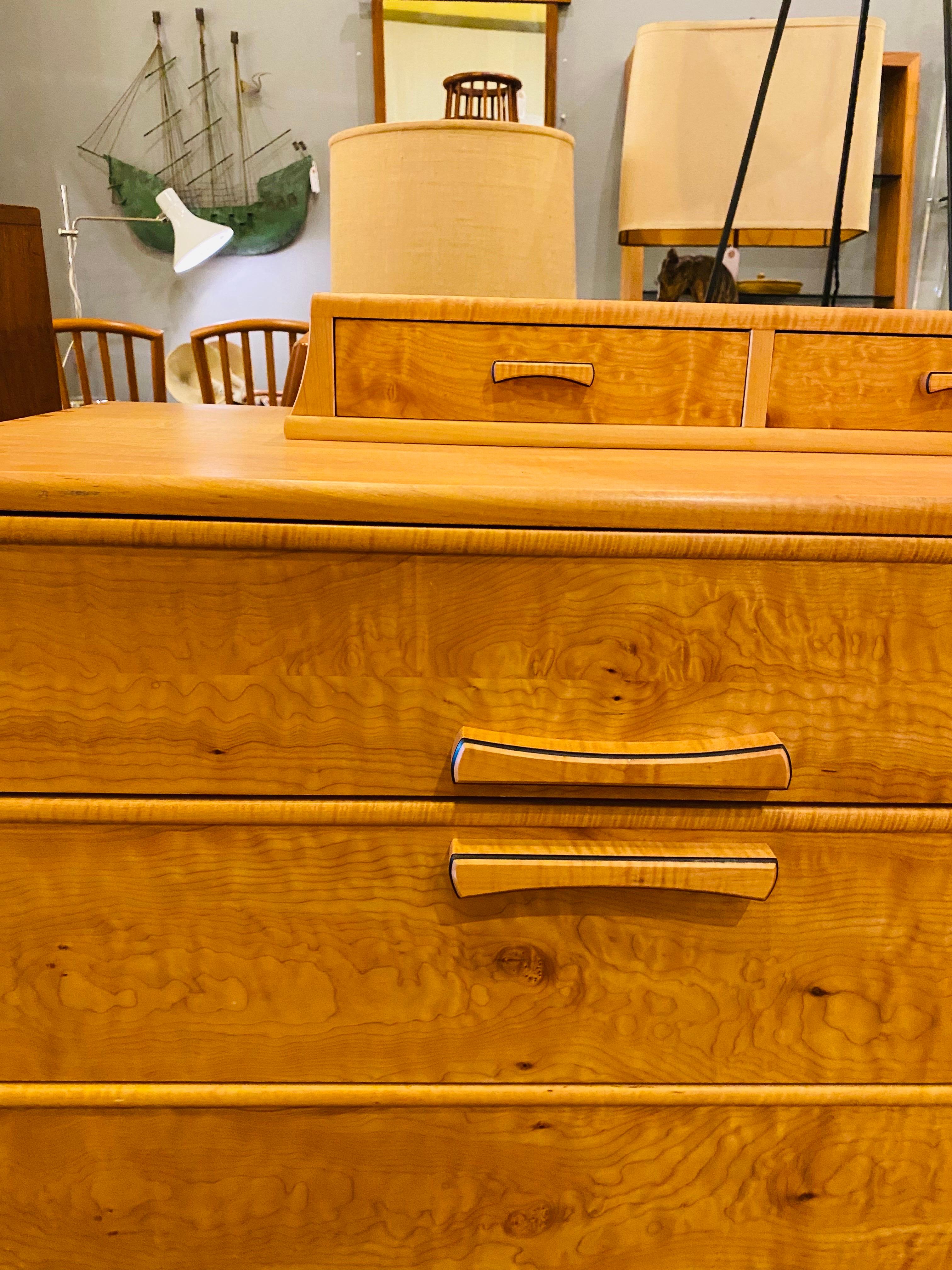 Wood Handcrafted Dresser by Anthony Kahn In Good Condition For Sale In San Diego, CA