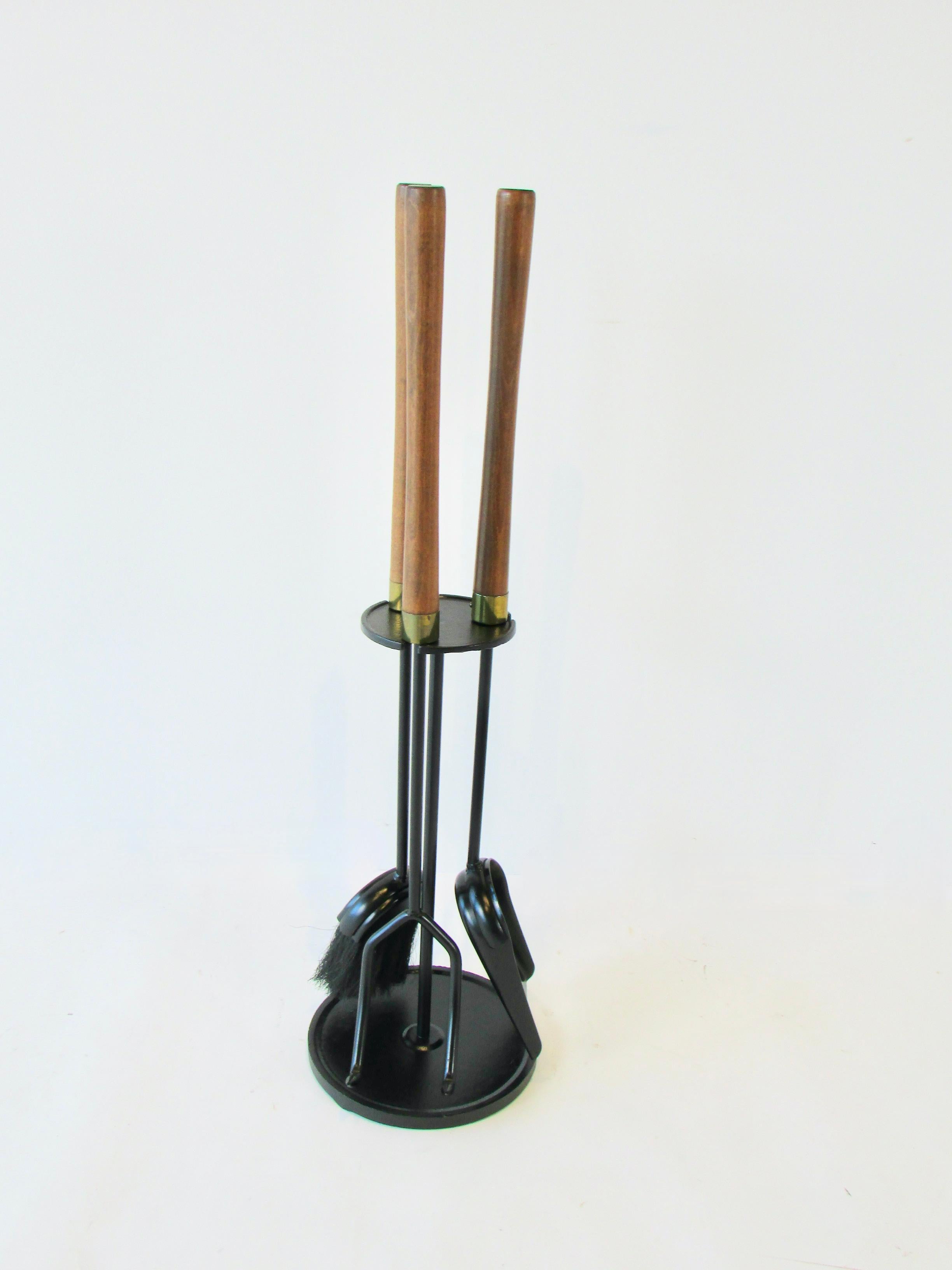 American Wood Handle Modernist Fire Tool Set by Seymour Mfg