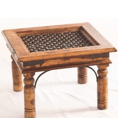 Table en bois faite à la main, design médiéval tissé en fer, mobilier traditionnel italien