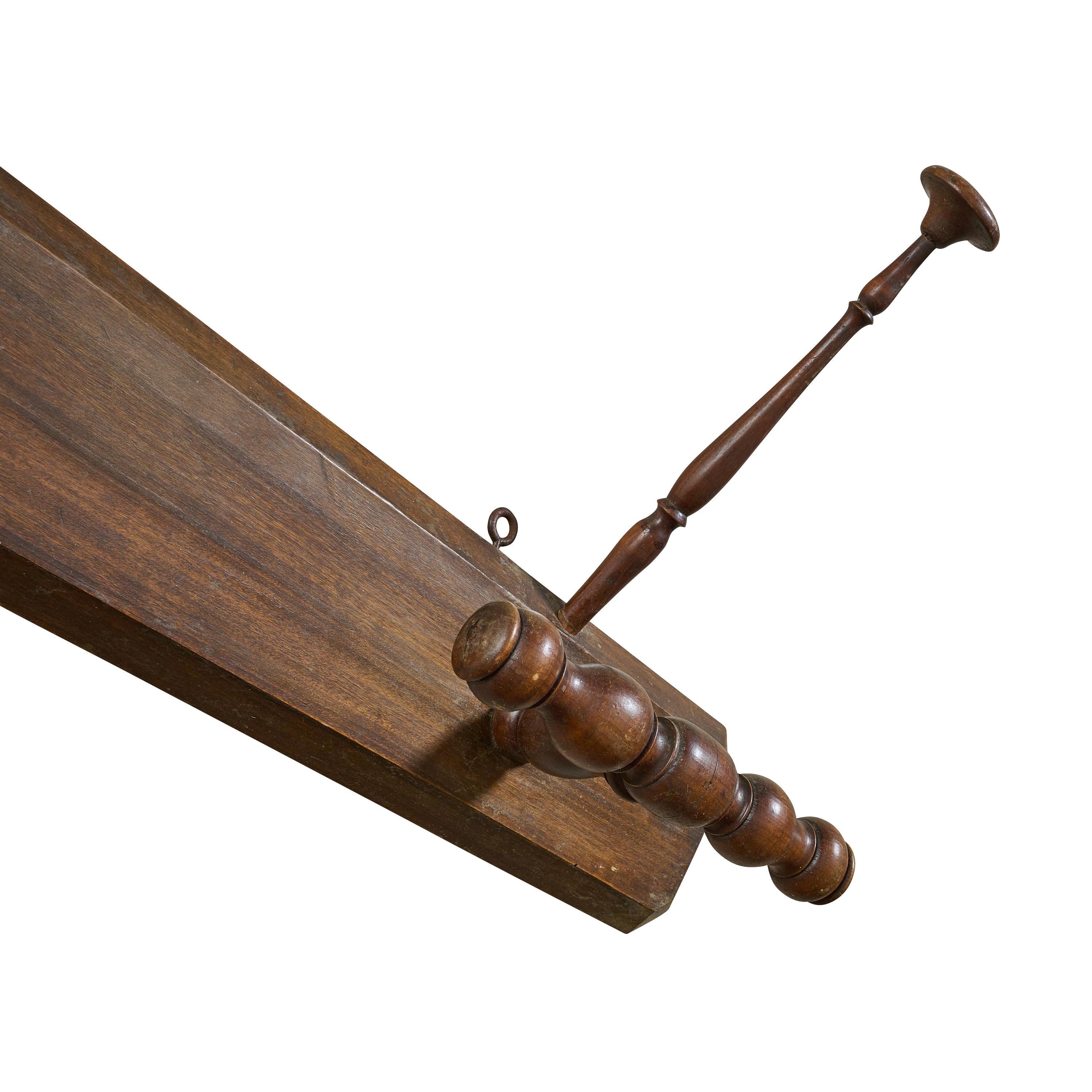 Wood Hat & Coat Rack In Good Condition For Sale In Chicago, IL