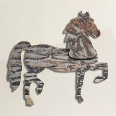Wood Horse Silhouette from a Blacksmith's Forge