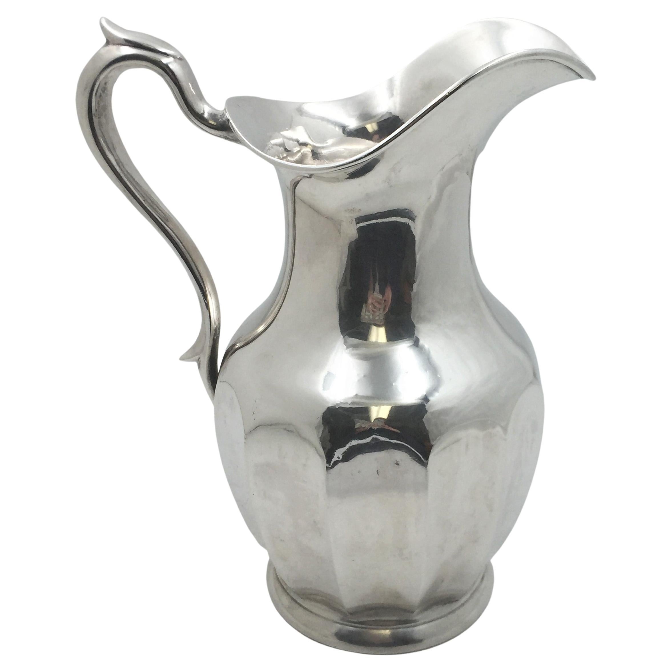 French, 950/1000 silver, pitcher by Émile Hugo, circa 1860. For Sale at