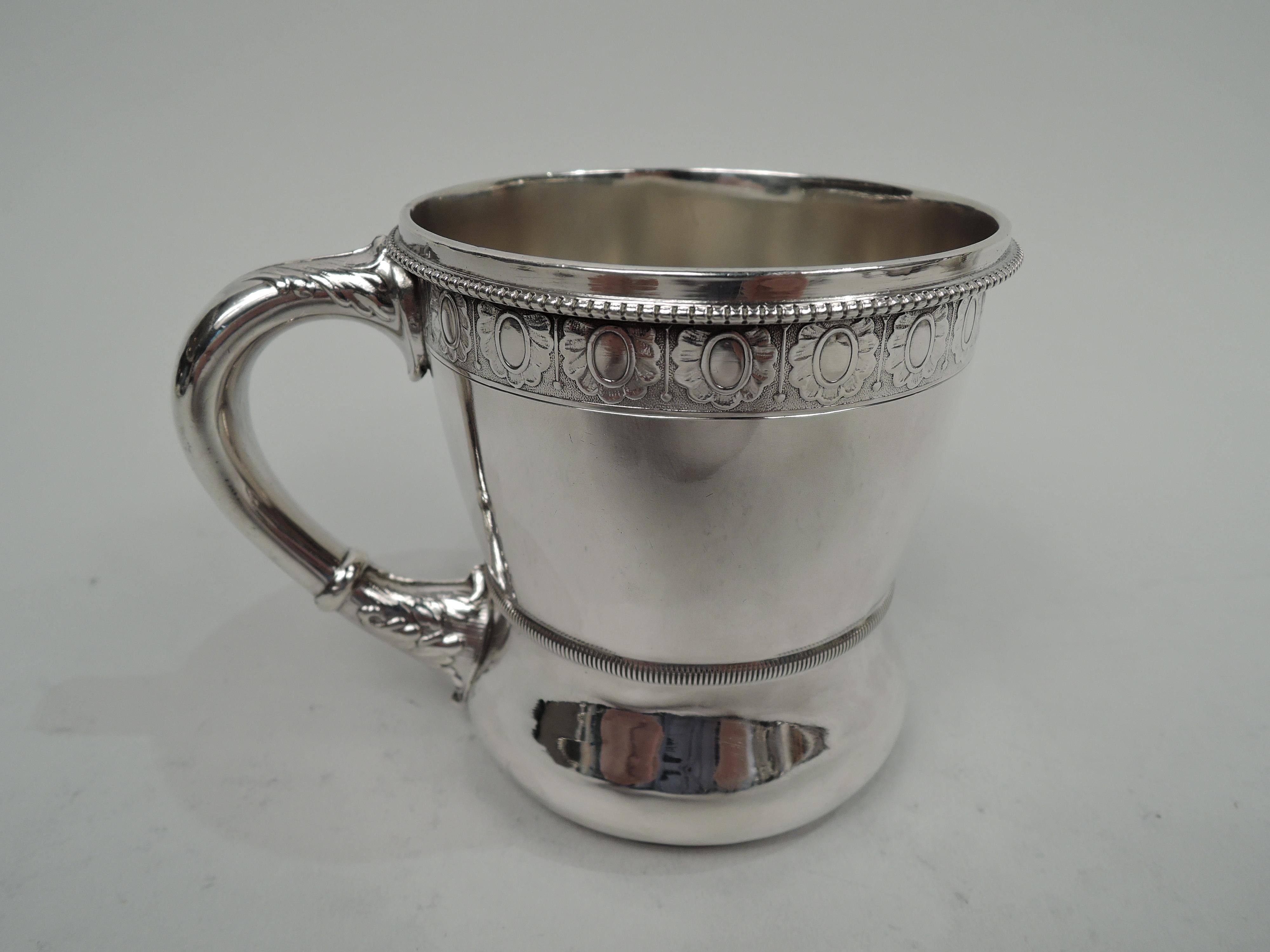 Aesthetic Movement Wood & Hughes New York Aesthetic Classical Sterling Silver Baby Cup