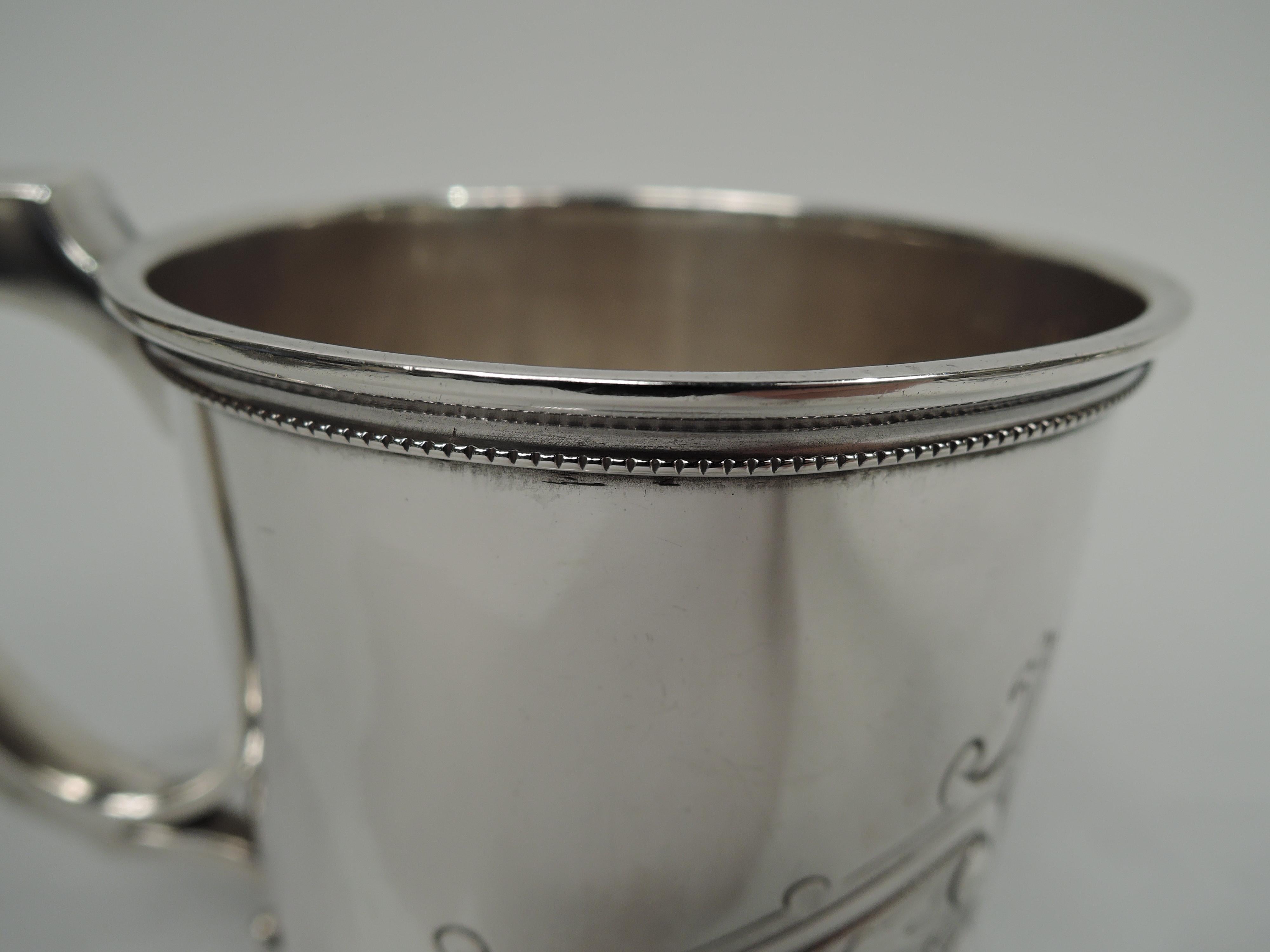 20th Century Wood & Hughes New York Victorian Classical Sterling Silver Baby Cup