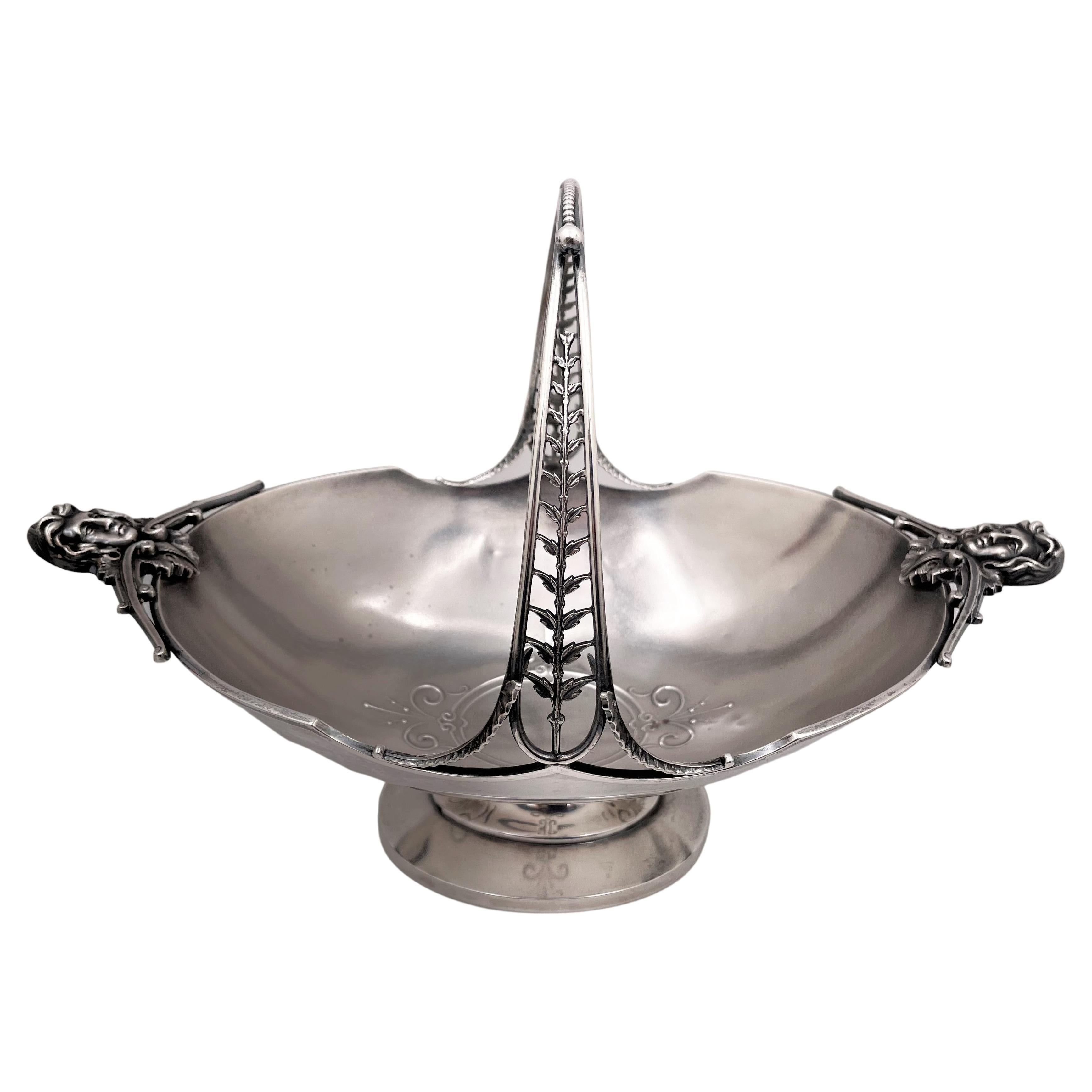 Wood & Hughes Sterling Silver 19th Century Bowl/Basket in Neoclassical Style For Sale
