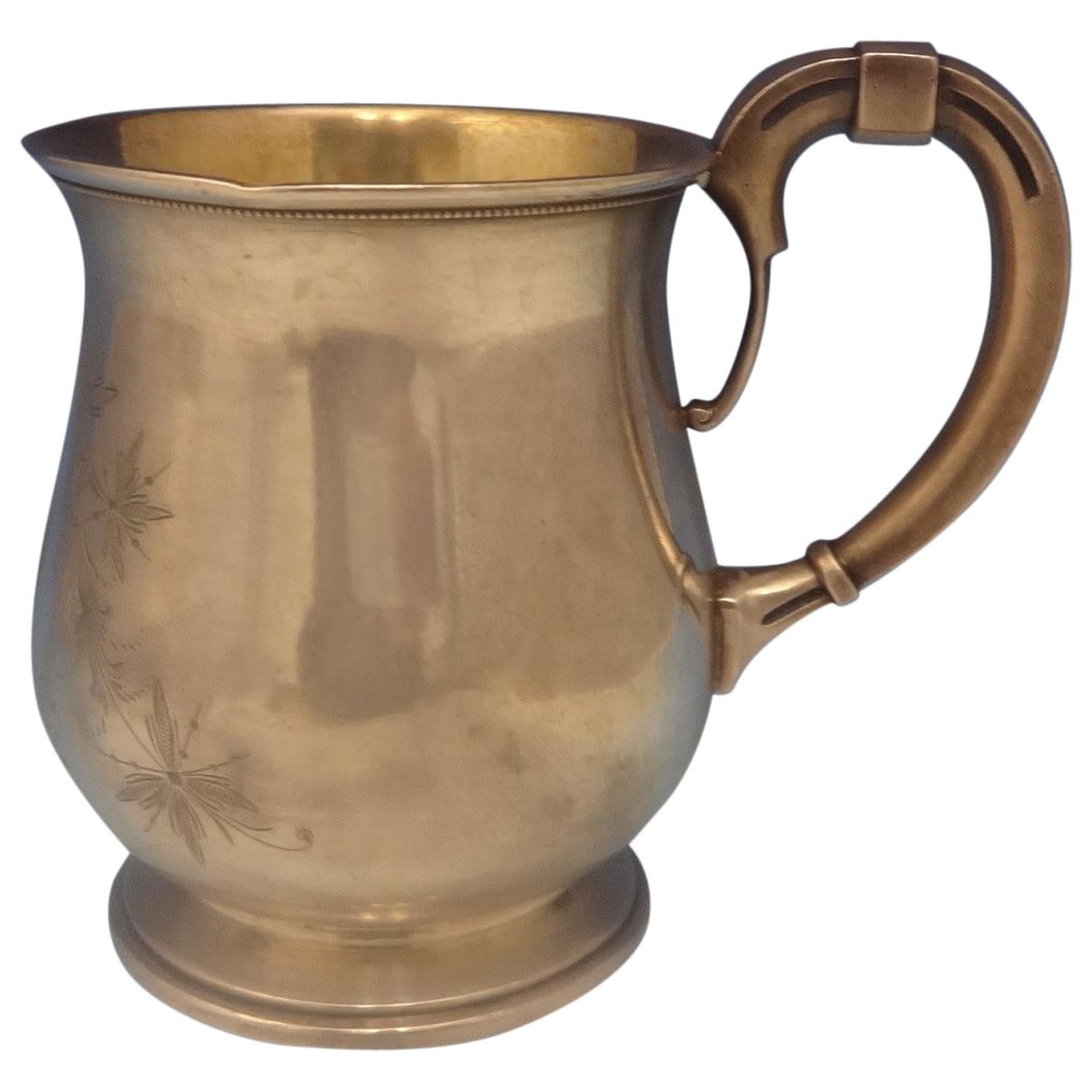 Tasse pour enfant Wood & Hughes en argent sterling Intérieur lavé �à l'or brillant