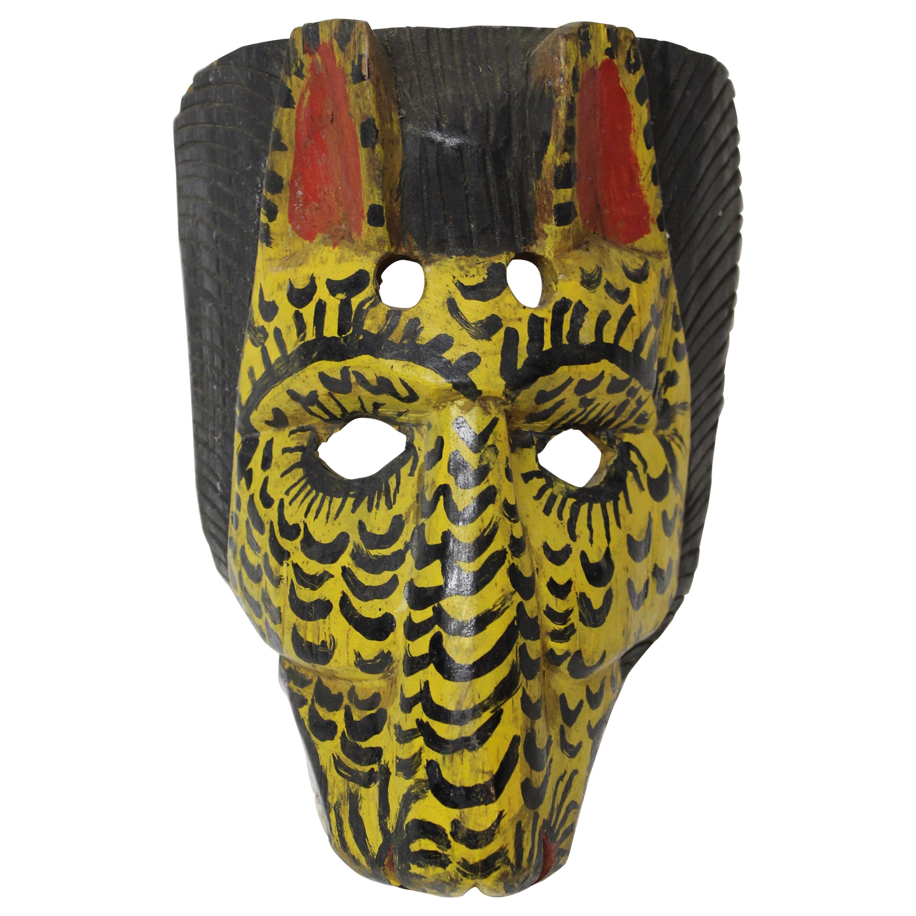 Wood Hyena Mask