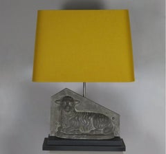 Wood & Iron 'Lamb' Table Lamp, Belgium