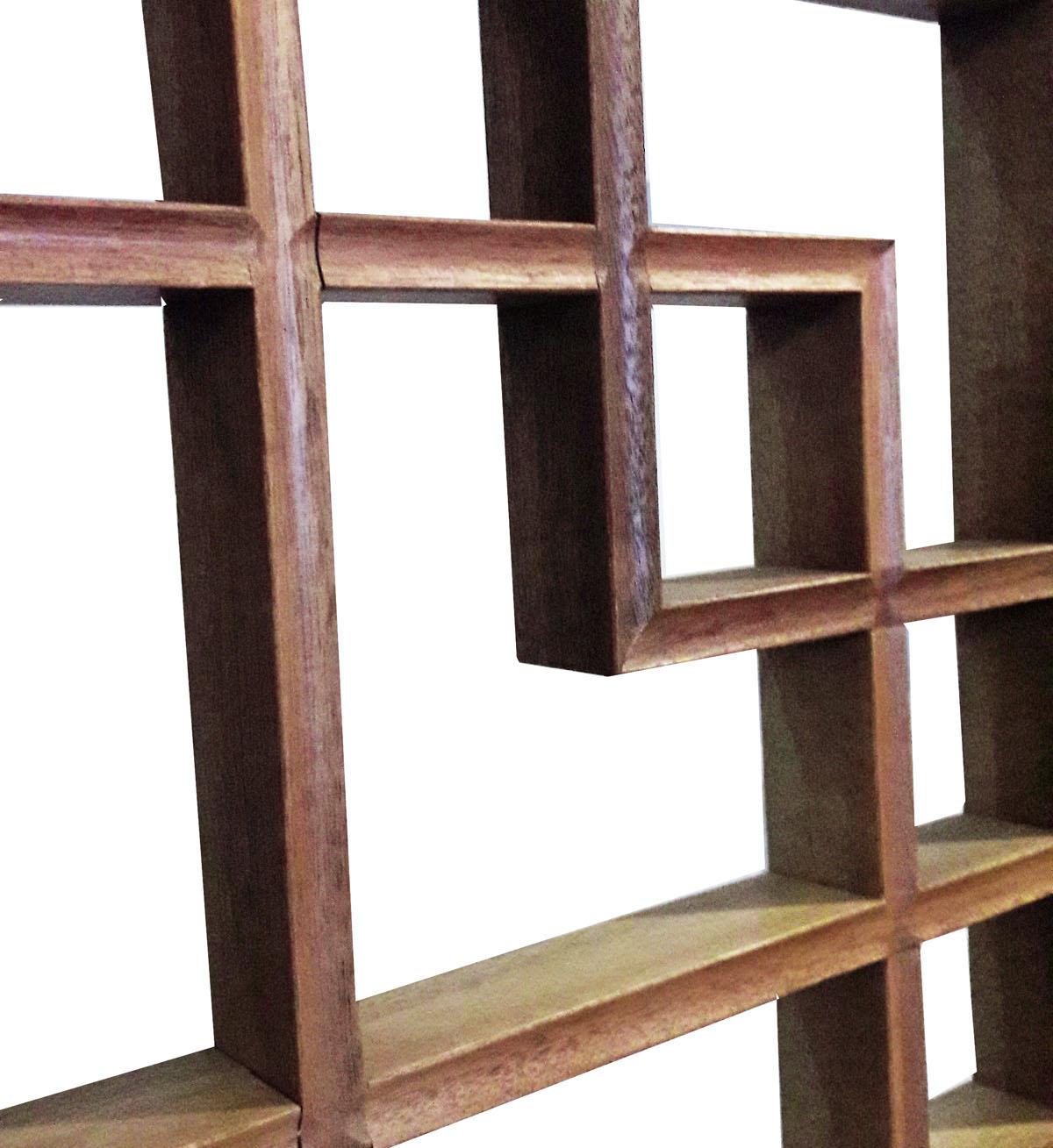 Qing Wood Lattice Panel, Square, Contemporary
