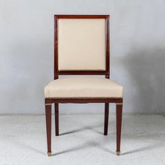 Wood, Leather and Bronze Dining Room Set for 12 People, Argentina, 1938