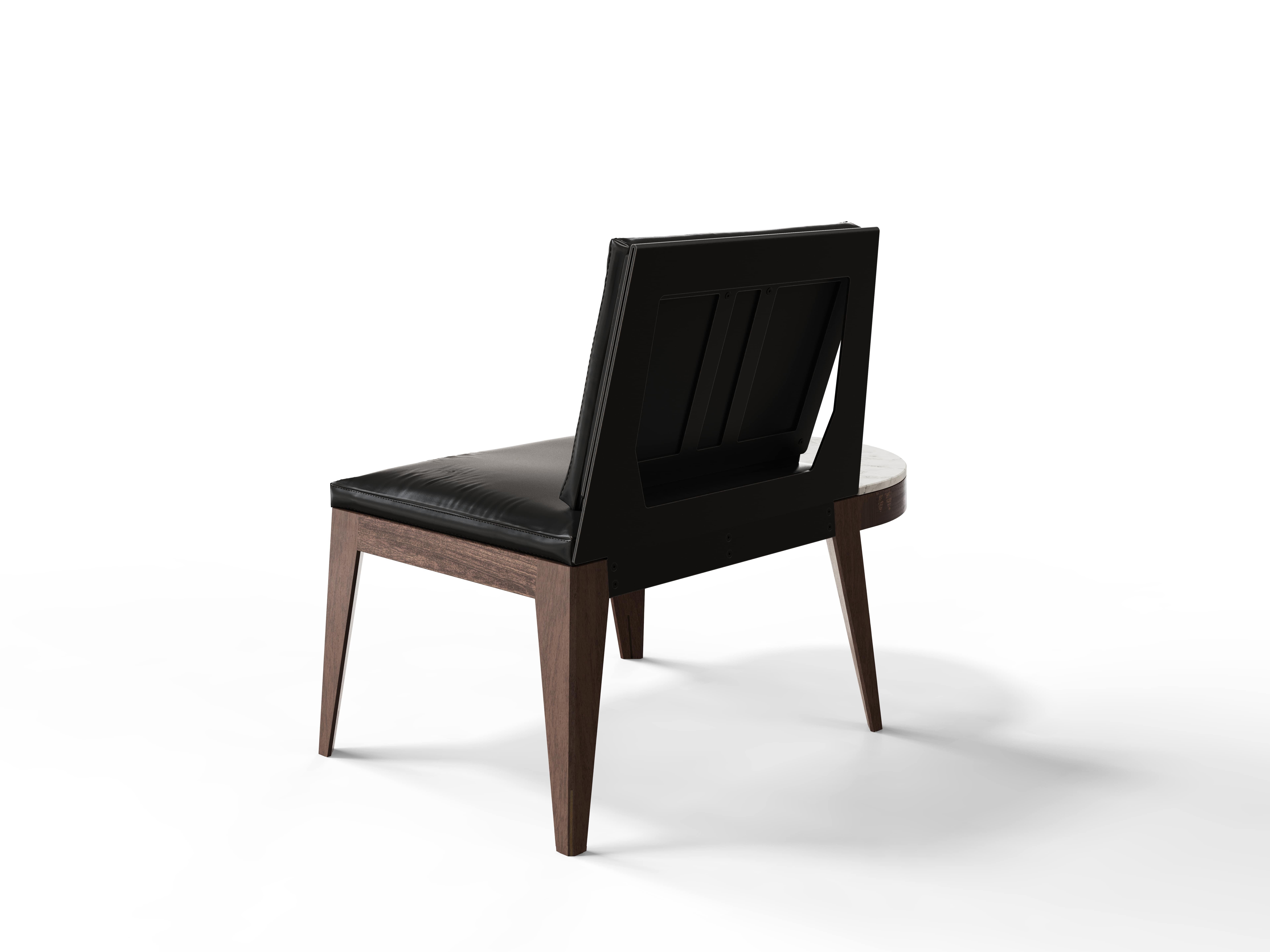 Wood Lounge chair, European walnut with Italian leather upholstery.

The 