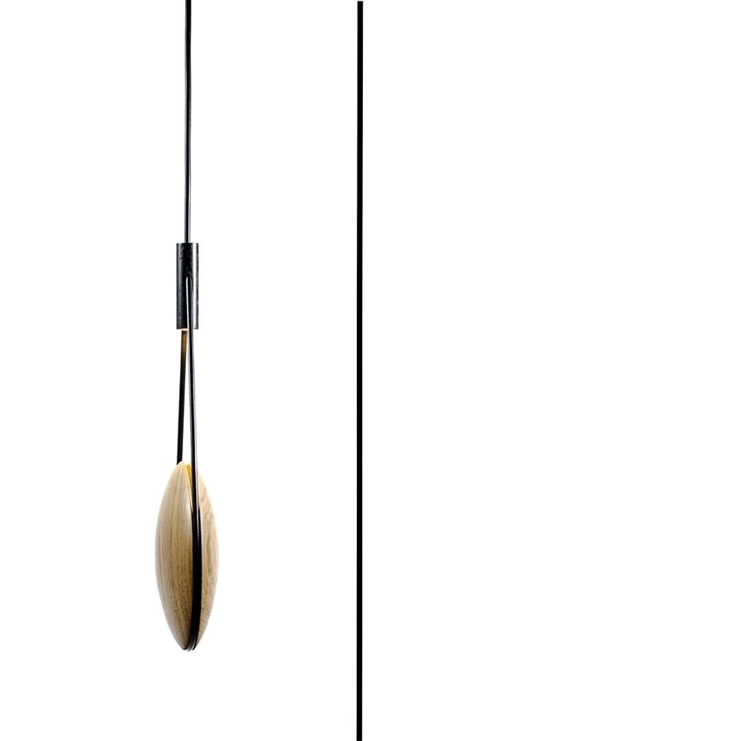 Brasiliano Wood Luminária Lua di Atelier A. Ferri in vendita