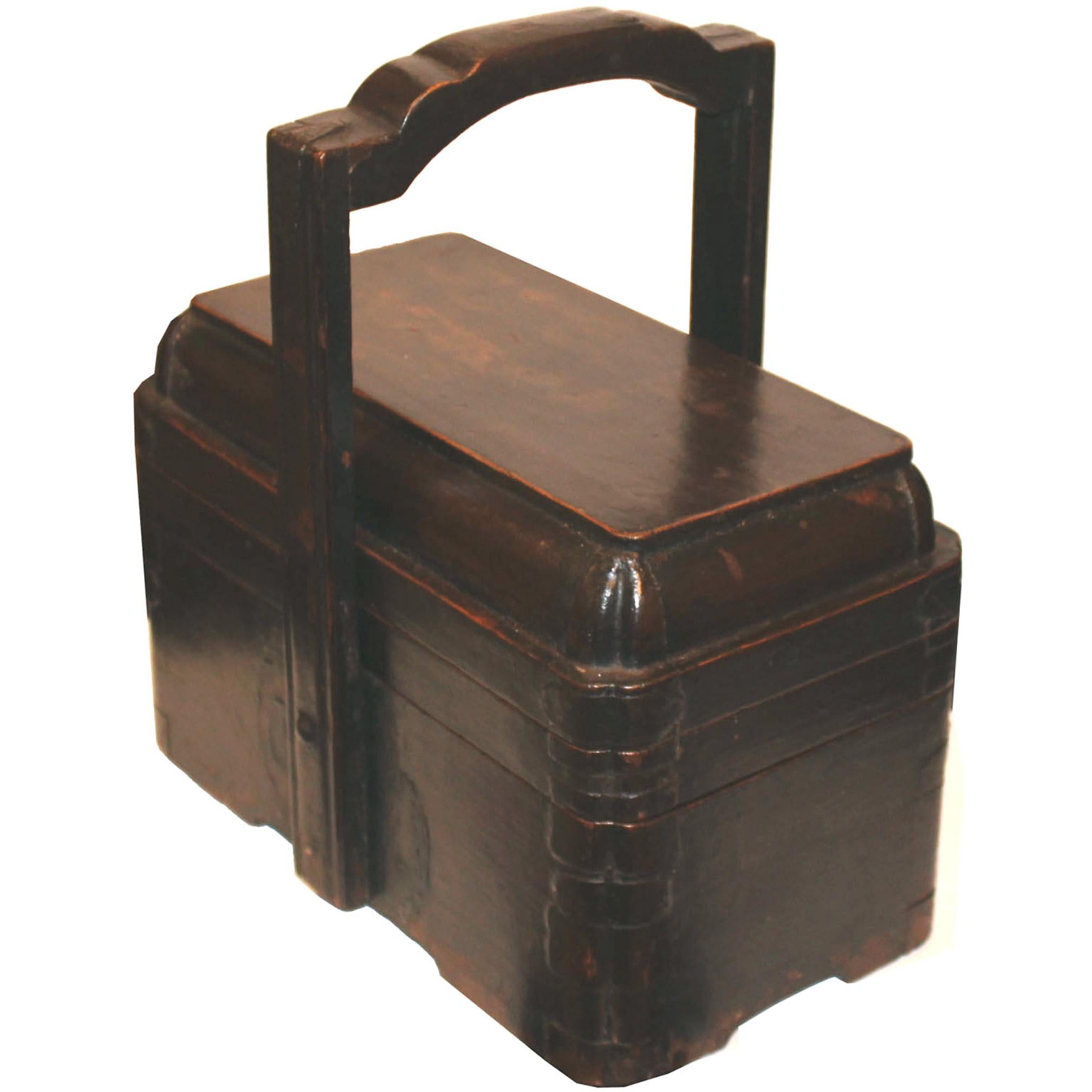 Chinese Wood Lunch Box For Sale