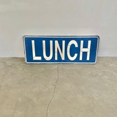 Wood 'Lunch' Sign, 1980s USA