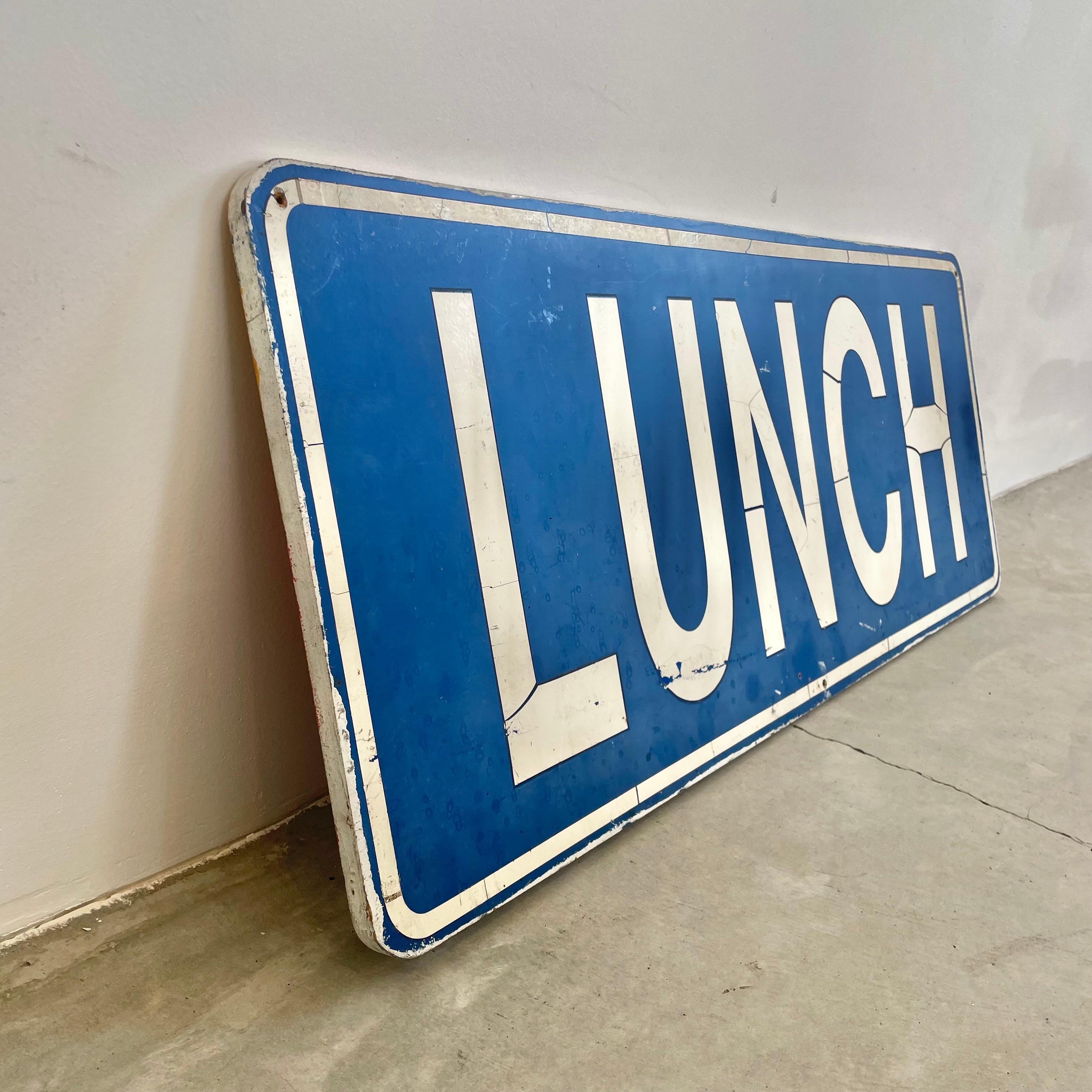 American Wood 'Lunch' Sign, 1980s USA For Sale