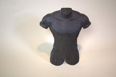Wood Male Torso Sculpture MDF