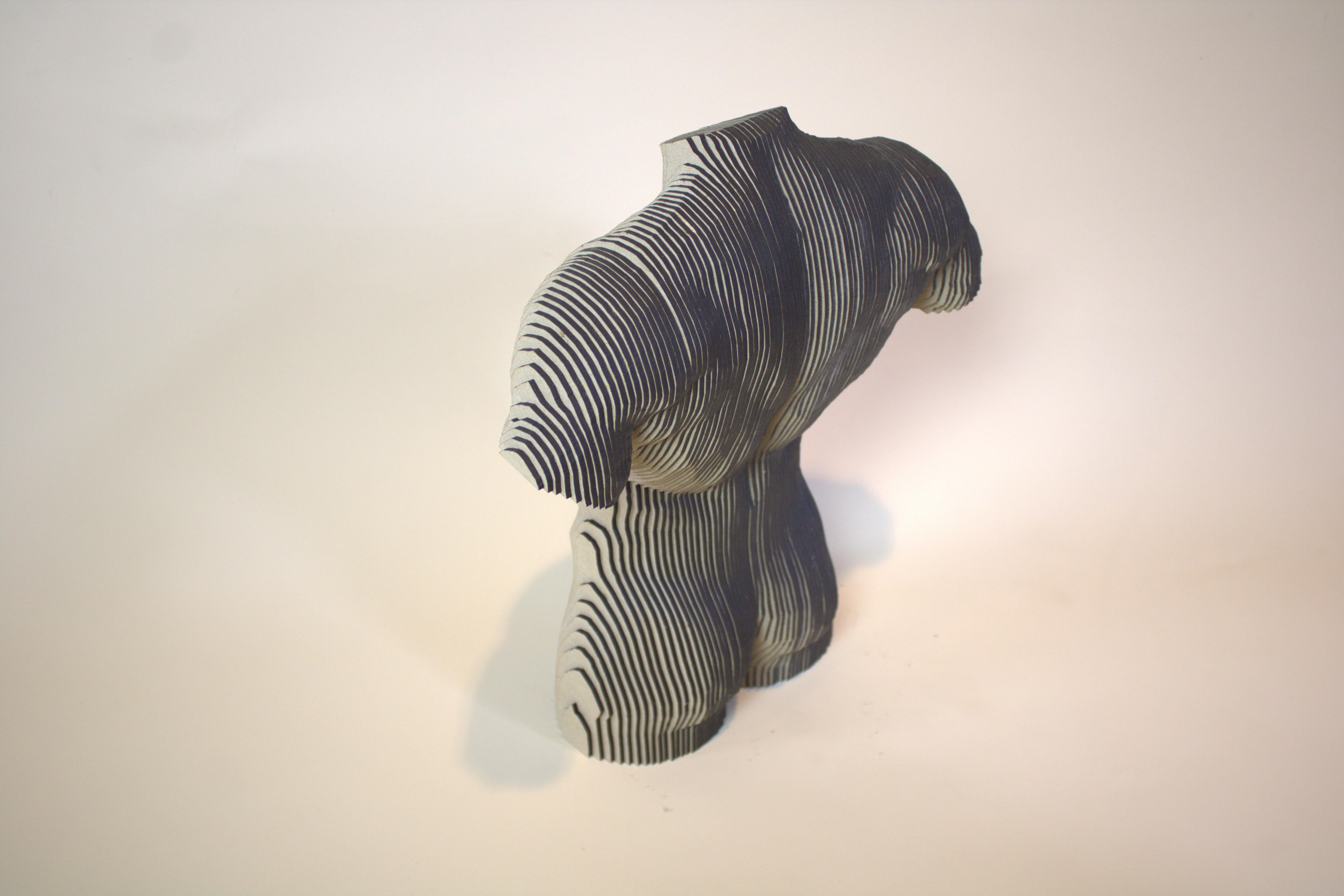 Scultura di torso maschile in Wood MDF In condizioni Nuovo in vendita a DE MEERN, UT