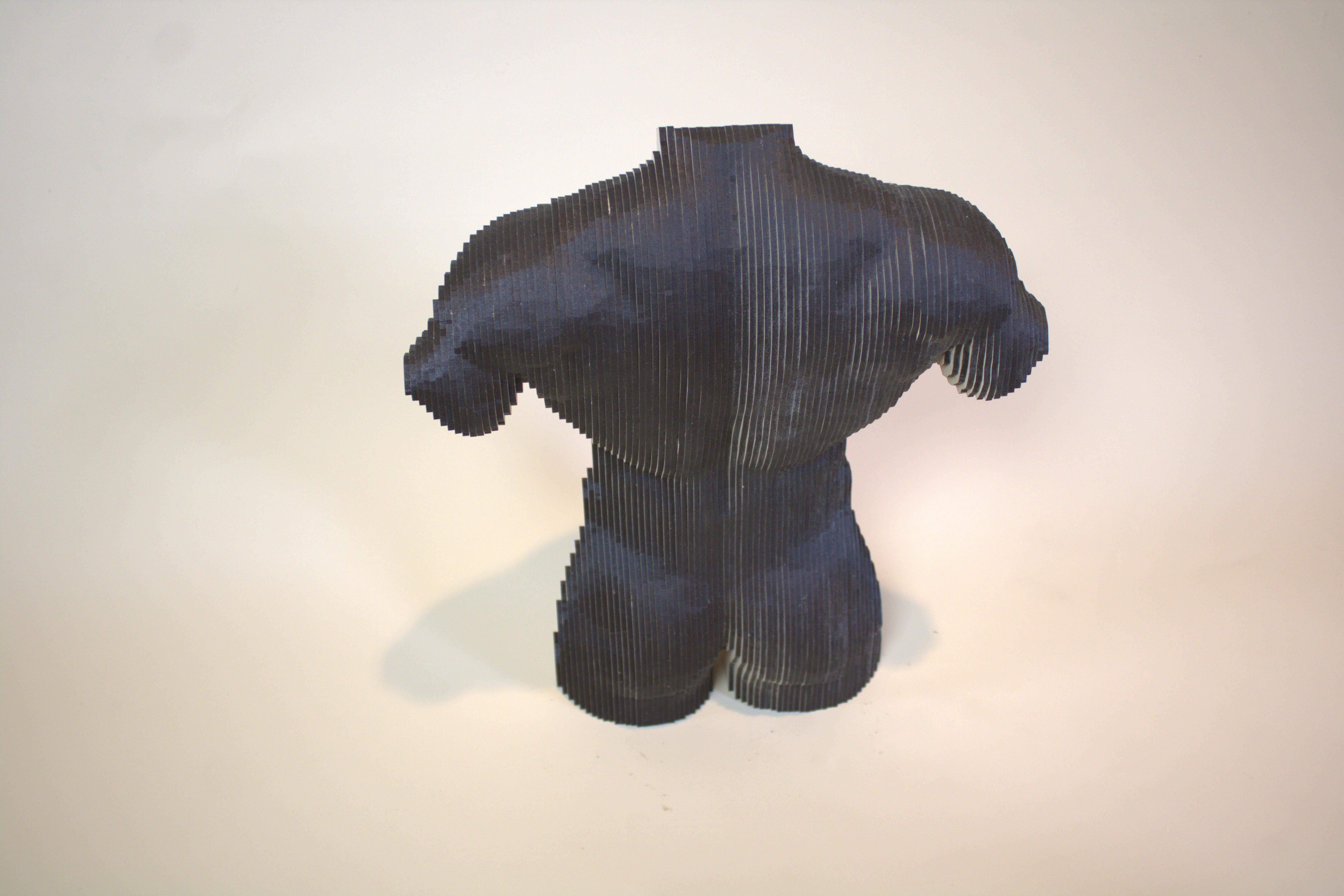 XXI secolo e contemporaneo Scultura di torso maschile in Wood MDF in vendita