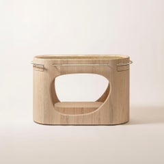 Carro de bar Maris de madera y mármol, Giobagnara x Kelly Wearstler, Made in Italy