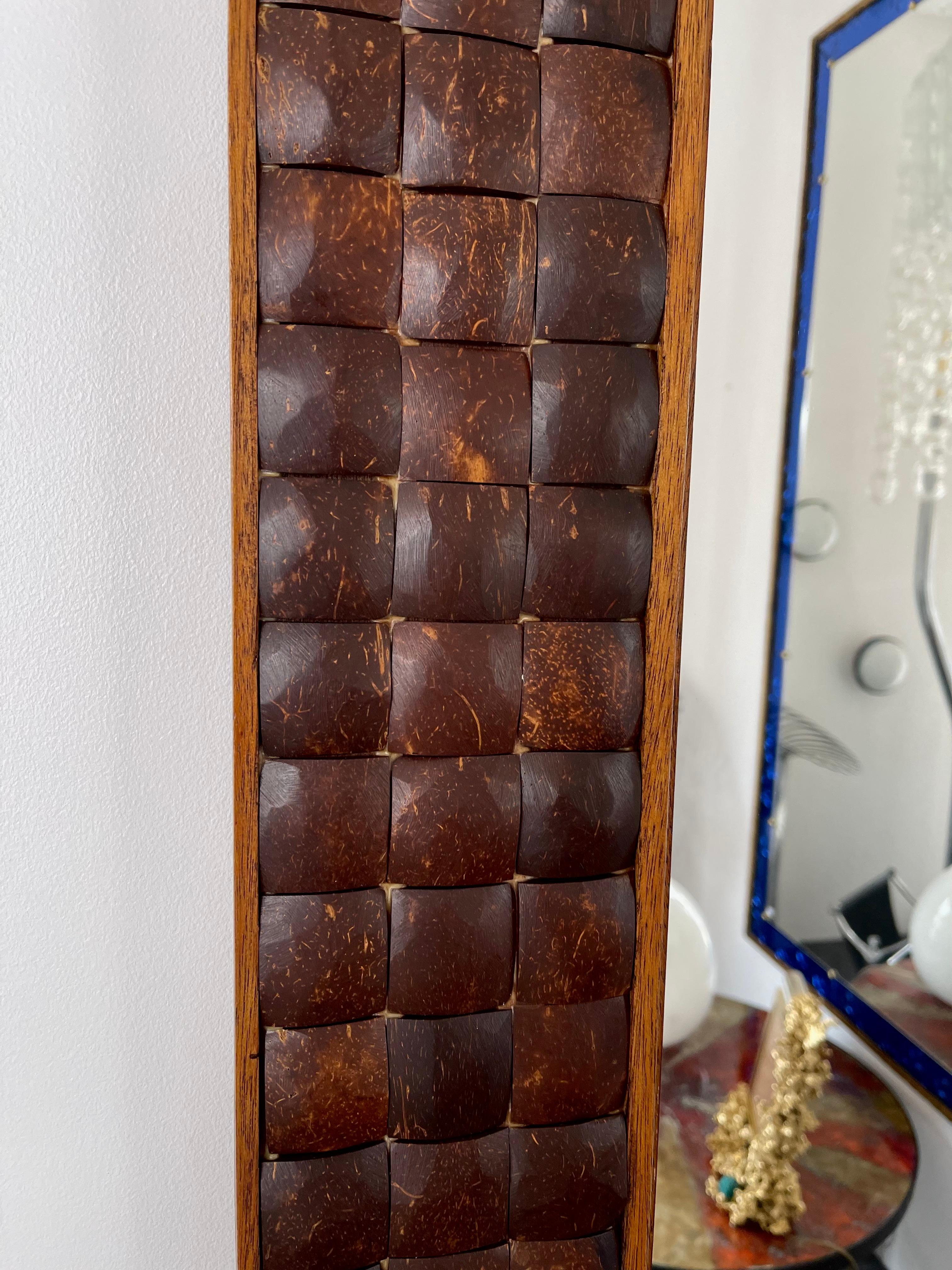 Italian Wood Marquetry Cabochon Mirror, Italy