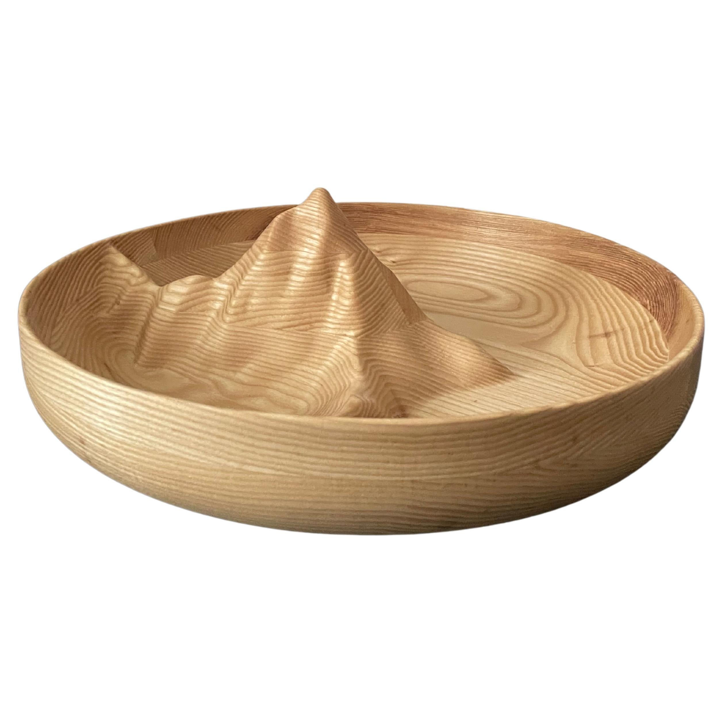 Wood Matterhorn Bowl in Ash From Skodi Collection by Pompous Fox For Sale