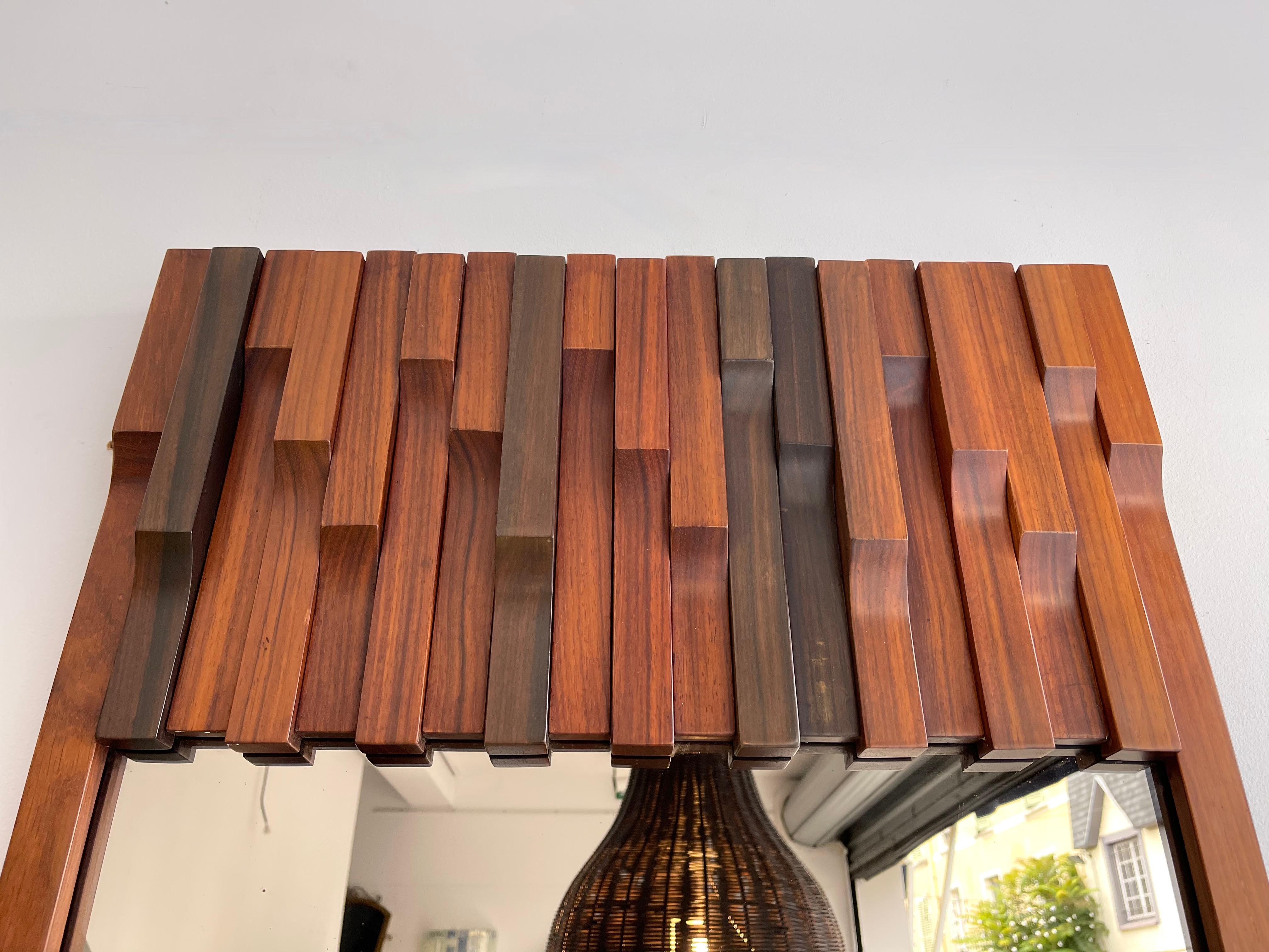 Bois Miroir en bois de Luciano Frigerio. Italie, 1970 en vente
