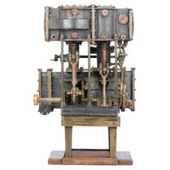 Wood model of a marine triple expansion steam engine