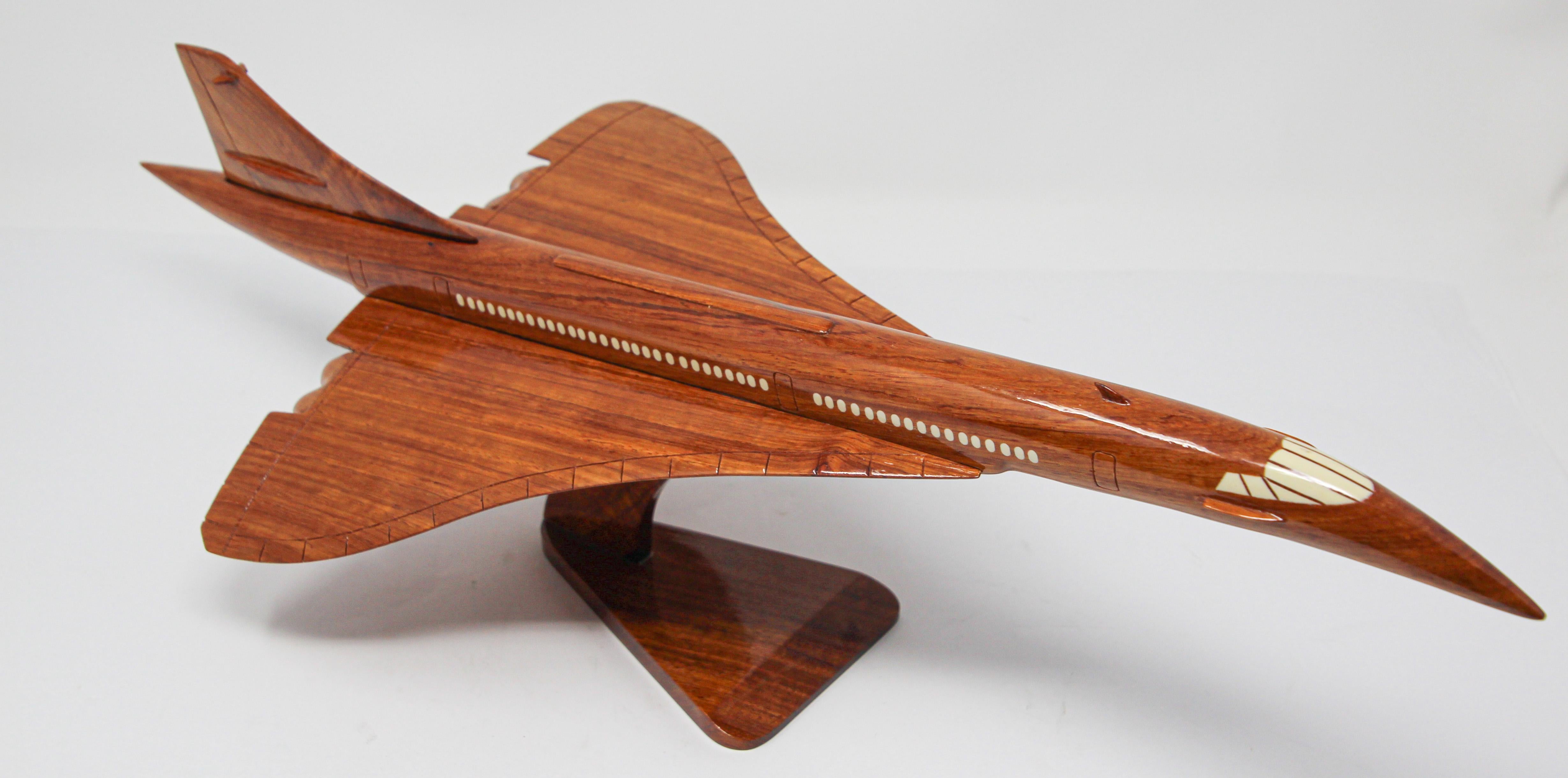 Wood Model of the Concorde Supersonic Aircraft 7