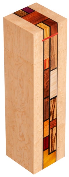 Wood Mosaic Mondrian Inspired Art Box