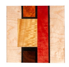 Wood Mosaic Mondrian Inspired Art Box