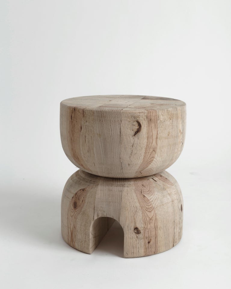 Wood Neru Stools 6 by Rebeca Cors For Sale 4