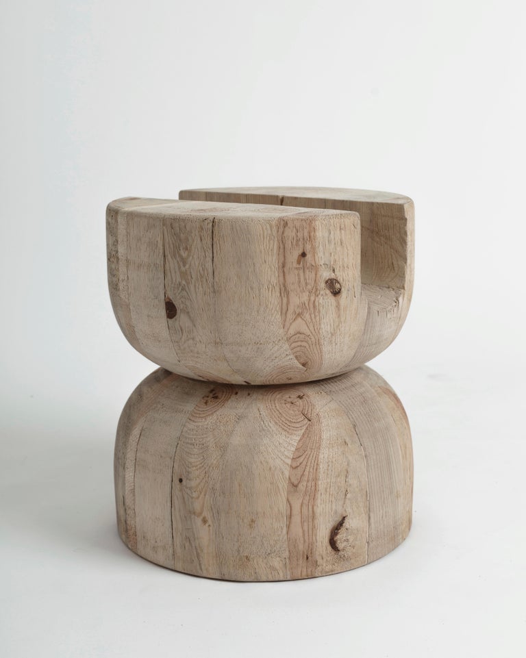 Wood Neru Stools 6 by Rebeca Cors For Sale 1