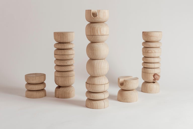 Wood Neru Totem 4 by Rebeca Cors For Sale at 1stDibs