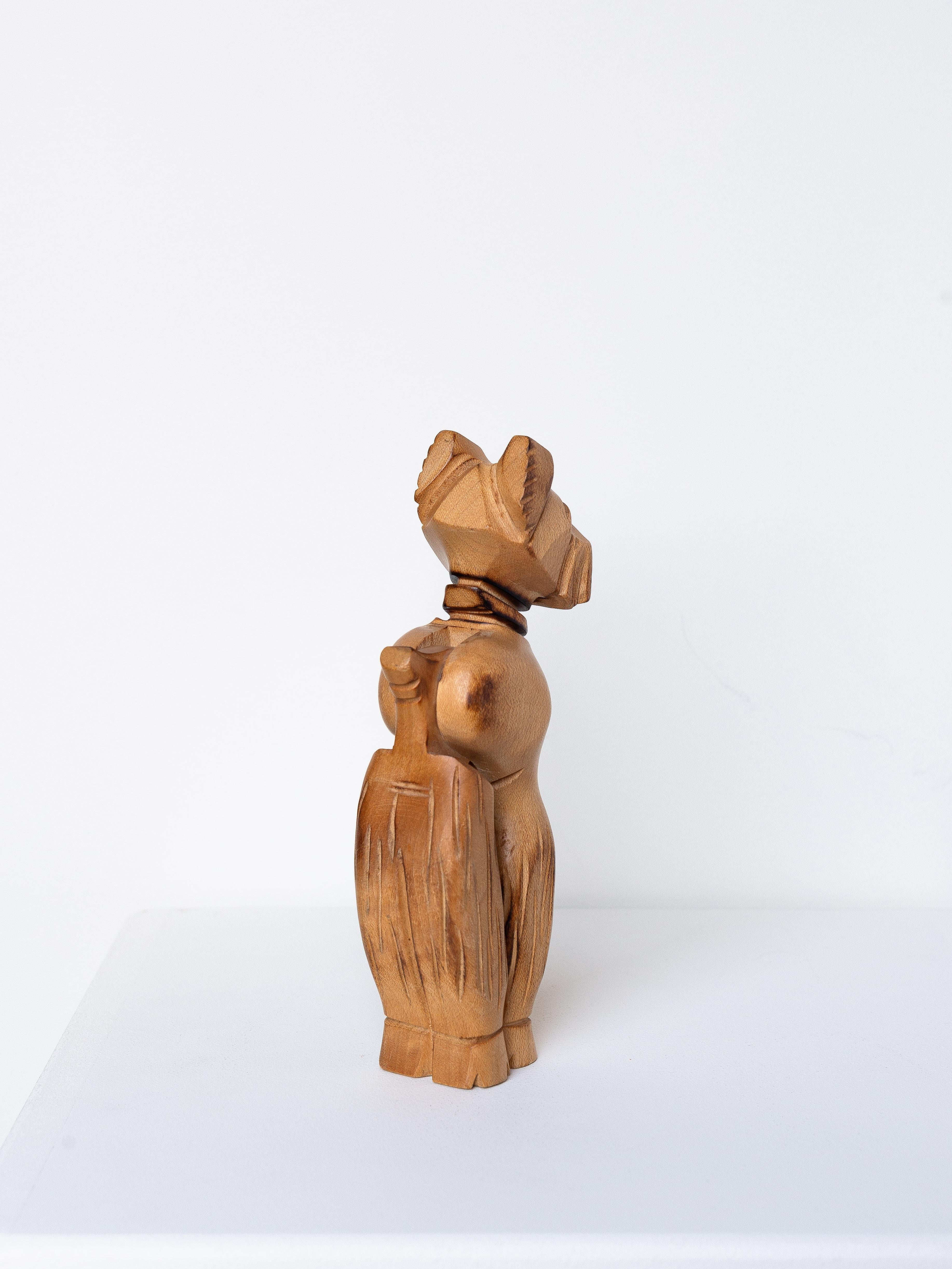 Wood Nutcracker, Dog Fox Terrier, France 1950s In Good Condition In ROUEN, Normandie