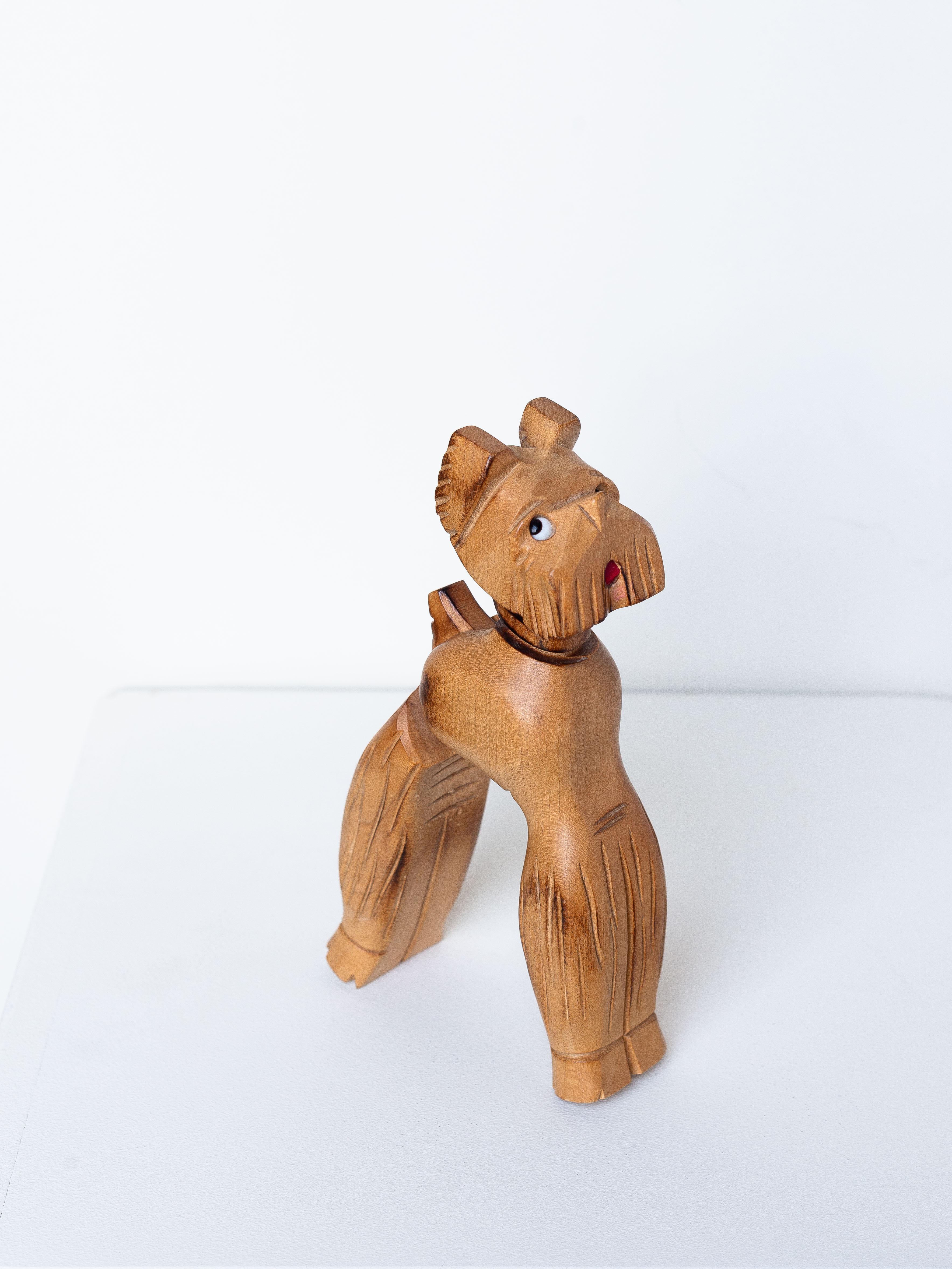 Wood Nutcracker, Dog Fox Terrier, France 1950s 2