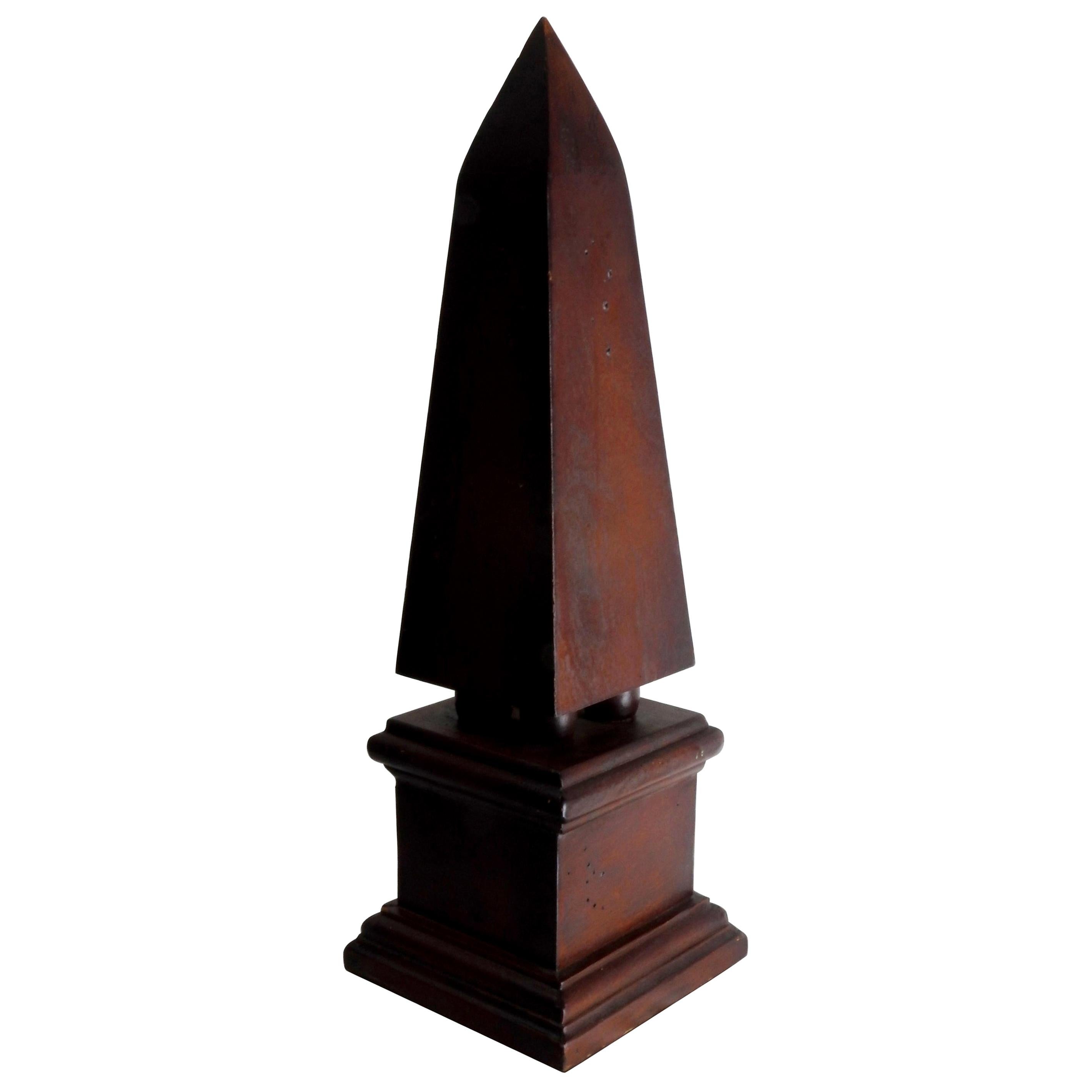 Wood Obelisk Vintage For Sale